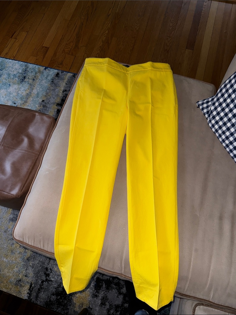 Bright Yellow Tailored Dress Pants